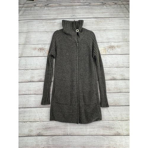 prAna Full Zip Yunna Cardigan Sweater Womens Small Heathered Green