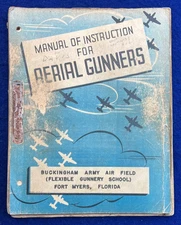 WWII Manual Instruction for Aerial Gunner Restricted B17 Bomber Browning M2 Book
