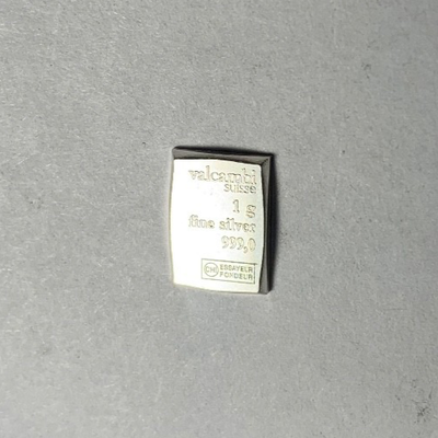 #ad One Gram Pure Silver Bullion Bar .999 Fine Valcambi Suisse $4.99