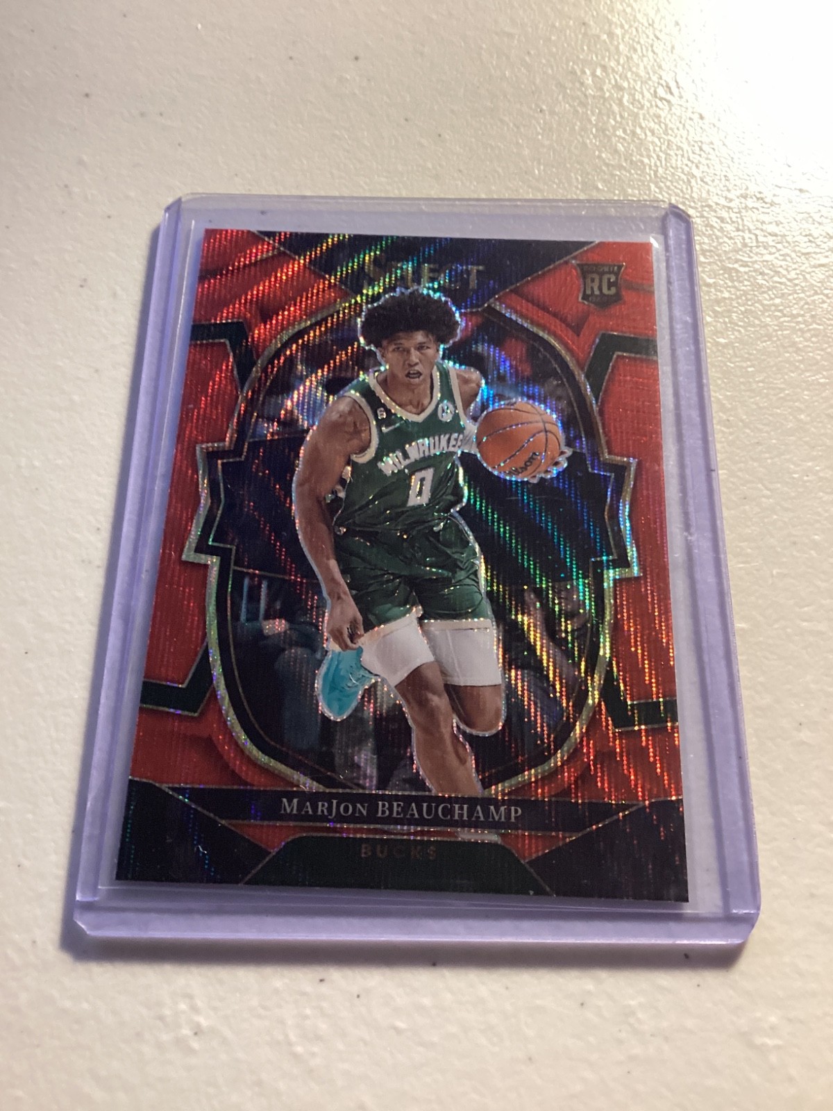 2022-23 Panini Select - Concourse MarJon Beauchamp #75 Red Wave Prizm (RC)