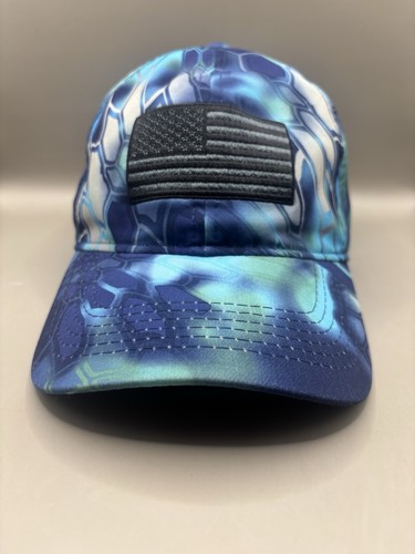 Kryptek Hat Cap Strapback Adjustable Blue American Flag Logo