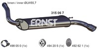 Ernst EndschalldäMpfer NachschalldäMpfer 315067 FüR Ford Focus 3 Ecoboost