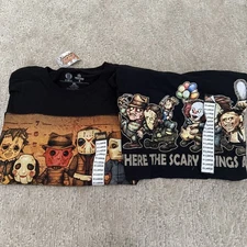 Lot of 2 Classic Horror Movie T Shirts XL Unisex Halloween Jason Freddy New