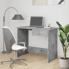 Bureau Meuble de Travail Écriture Ordinateur Blanc Bois d’Ingénierie vidaXL