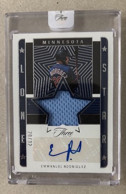 2023 PANINI THREE AND TWO LONE STAR EMMANUEL RODRIGUEZ PATCH AUTO # D 20/32 RPA