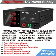 High Power Bench DC Power Supply 300W-1200W 120V 10A Voltage Current Regulator