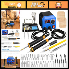 Adjustable Temperature Wood Burning Kit - 200  to 750  , 2 Pens  36 Tips