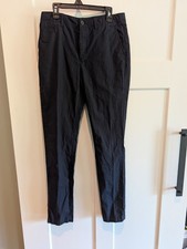 Burberry Kids Pants 14Y 164CM Navy Blue Cotton Flat Front Classic Fit