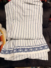 Vintage Ralph Lauren Blue Porcelain Jonquil (1) Queen Flat Sheet USA