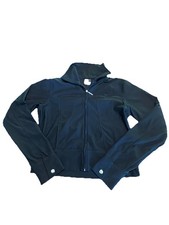 NIKE Women's Dri-Fit Zip Up Athletic Black Jacket Stretch Activewear Size Small