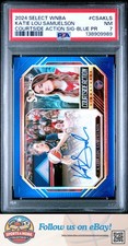 2024 Select WNBA Katie Lou Samuelson Courtside Blue Prizm Auto PSA 7 32/49