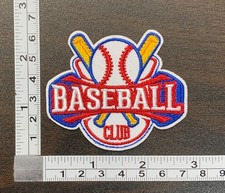 BASEBALL CLUB Embroidered Iron On Patch