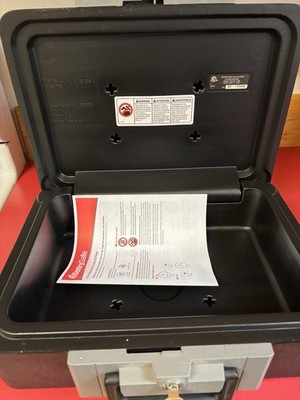 NEW SentrySafe 1160 Fire-Resistant Box Safe with Key Lock 0.25 cu. ft., Black