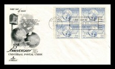 1949 Upu 15c 75th Anniv C43 Block Letters Mailbox Artcraft Cachet Air Fdc Una 1949 Upu 15c 75th Anniv C43 Block Letters Mailbox Artcraft Cachet Air Fdc Una