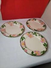Set 3 Franciscan Desert Rose Earthenware 10-3/4" Dinner Plate Made in USA