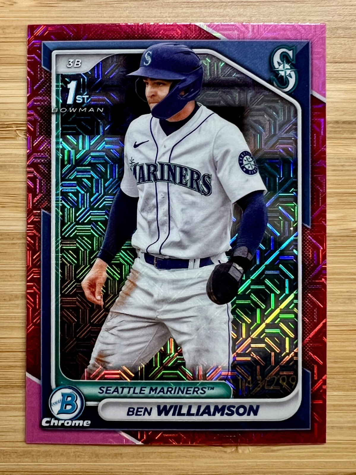 2024 Bowman Chrome - Ben Williamson #BCP-67 Fuchsia Mojo Refractor 143/299 (RC)