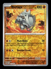 Carta Pokemon Rhyhorn 111/165 Reverse Holofoil Scarlatto e Viola 151 -B9