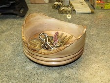 Hand Turned Live Edge Maple Wood Bowl 5" X 2 1/2", Coins, Keys, Candy