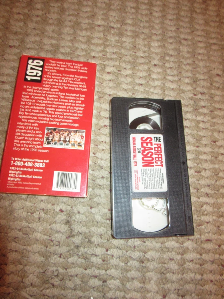 The Perfect Season 1976 Indiana Hoosiers Undefeated Basketball VHS Tape IU NCAA - Image 4 of 4
