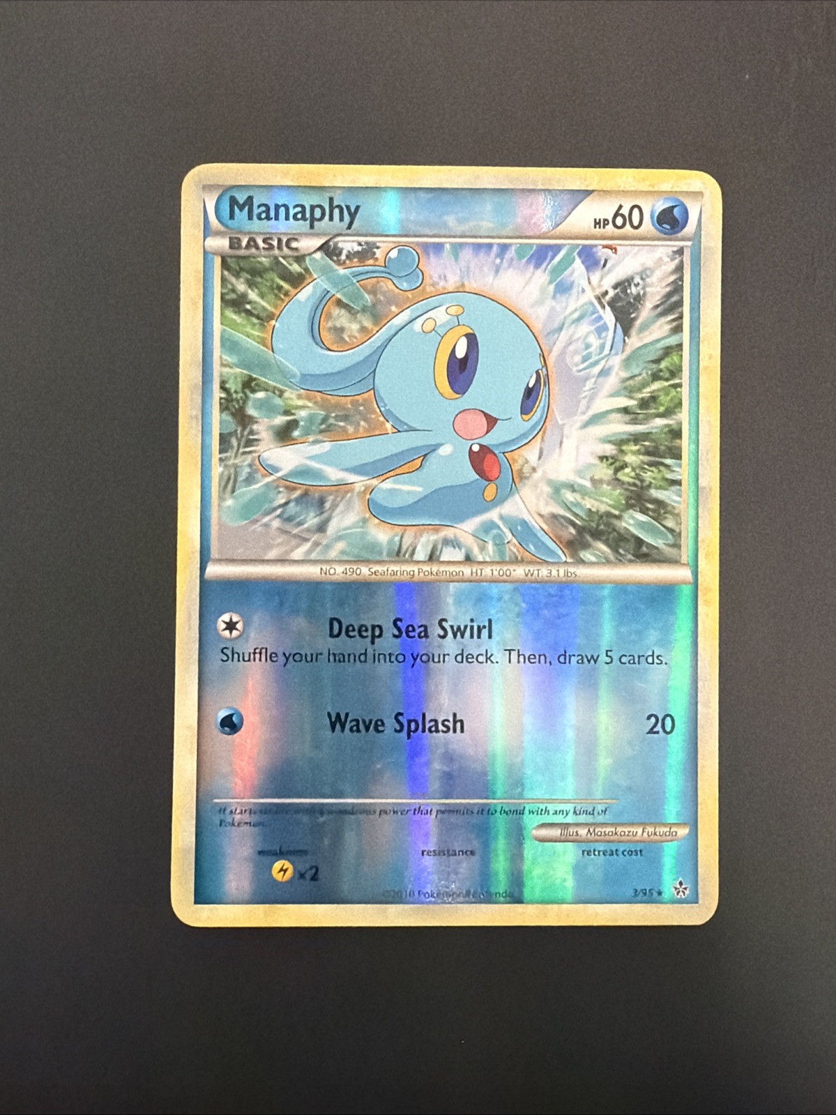 Pokémon TCG Manaphy Unleashed 3/95 Reverse Holo Rare FRESH