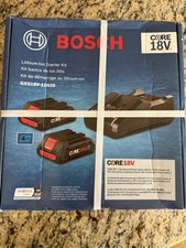 BOSCH 18V 4ah 2-Pack Battery  Charger Starter Kit - GXS18V-11N25 BRAND NEW