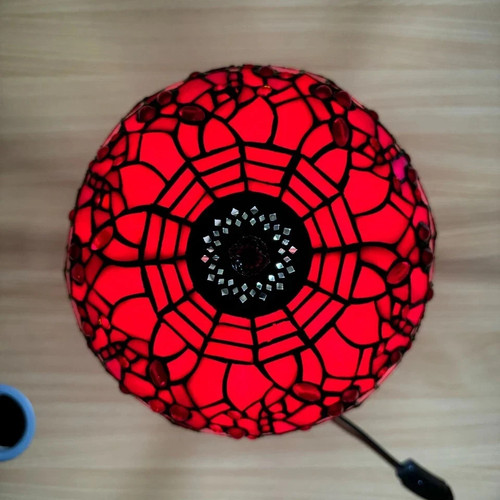 Tiffany Stil Tischlampe Handarbeit Kunst Buntglas Nachttischlampen Schreibtischleuchte - Bild 50 von 128