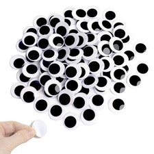 Wiggle Eyes 1.2 Inch Googly Eyes Self Adhesive Round Plastic Crafts 100 PCS