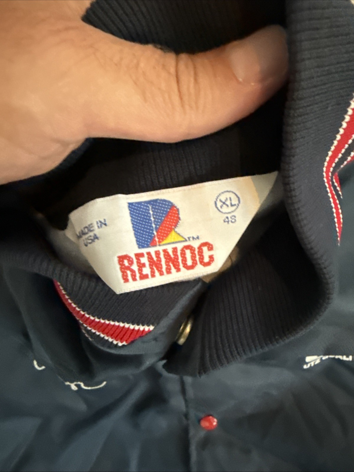 Mens Embroidered Logo UTZ Bomber Worker Jacket Hanover, PA XL Nylon Monogrammed