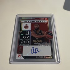 Panini Alpha Diallo AS Monaco Play-In Ticket #VST-DIA Contenders /99 EuroLeague