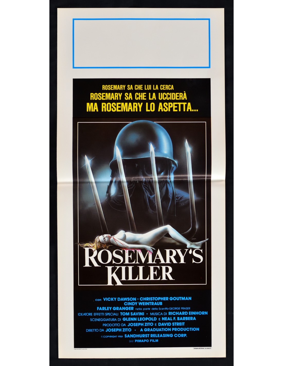 Locandina originale film Rosemary's Killer (1981) - Regia di Joseph Zito