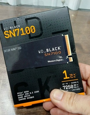 Western Digital WD_BLACK SN7100 1TB NVMe PCIe Gen4 M.2 2280 SSD 7250MB/s
