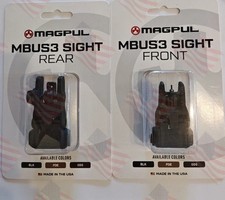 MBUS3 MAGP Sight Set Generation 3 MBUIS Black Front & Rear Flip Up Sight