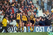 Paul Merson & Steve Bould signed Arsenal 12x8 photo RACC Trusted Seller ACGCert