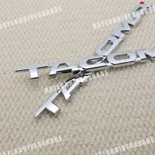 2pcs Chrome Letter Tacoma Side Door Emblem Badge Decoration For 2005-2015 TACOMA
