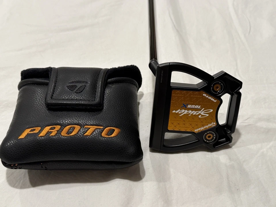 Паттер Taylormade Spider Tour X Proto под правую руку 34 дюйма короткий наклонный ограниченный выпуск черный - Изображение 4 из 4