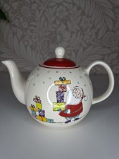 Whittards Christmas Teapot Santa Design Festive Ceramic Holiday 2 Person Tea Pot