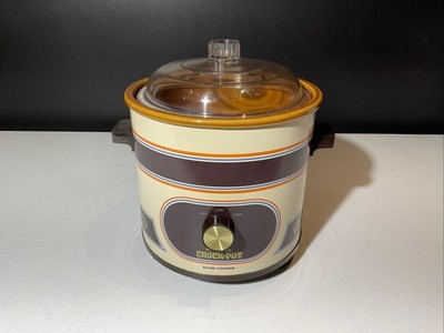 Vintage 70s Rival Crock-Pot USA Stoneware Slow Cooker 3.5 QT 3100 P Retro WORKS