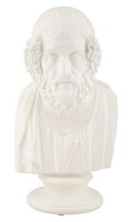 Skulptur Klassische MäNnerbüSte Replikat Griechischer Denker Statue Weiß H 25 Cm