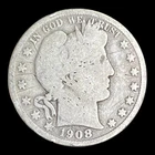 1908-D Barber Silver Half Dollar