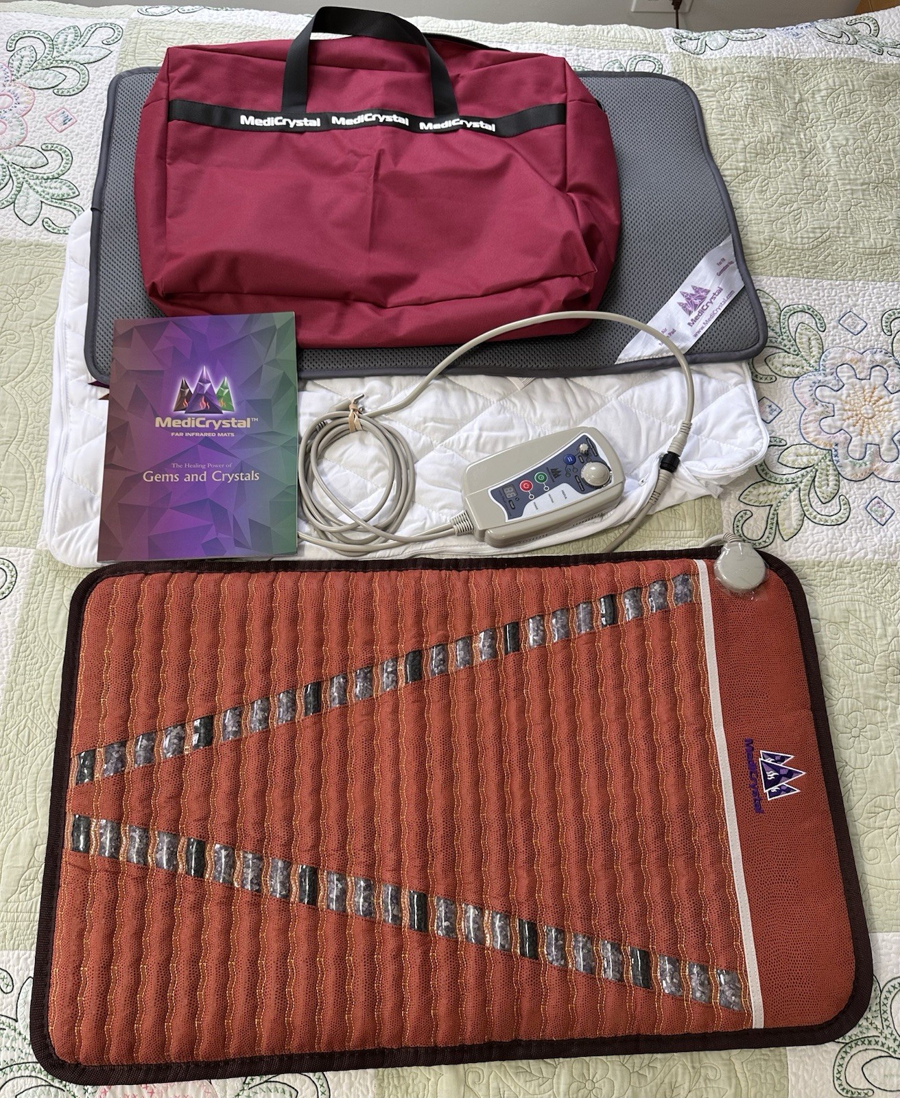 MedicrystaI Infrared Heating Stimulation Mat-Mini 32"L x 20"W-Natural Amethyst
