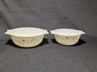 Vintage Pyrex "Emily Spring Garden" 2 Casserole Dishes 8" 9"