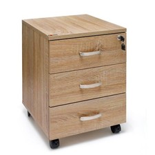 Cassettiera Ufficio In Legno Chiave Sicurezza Con Ruote Per Scrivania Tavolo 3