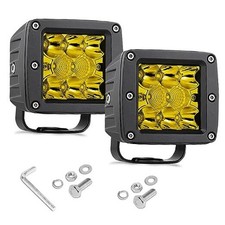 Yellow Fog Lights, 2Pcs 3 Inch 80W Amber LED Pods LED Cube Amber LED Cube
