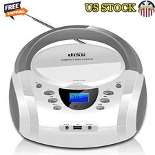 Portable CD Player Boombox Speaker W/ FM Radio/Bluetooth/USB Input Audio Player