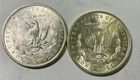 1890 & 1901O USA Morgan Dollar Pair nice Lustrous 2 Coin Lot Raw Unc Nice!!