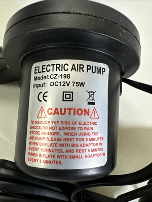 Electric Air Pump Compact Model: CZ-198 Quiet Vehicle Mounted Inflator DC 12V