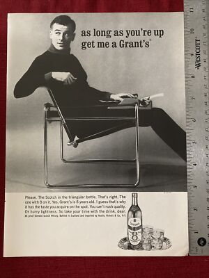 Grant s Stand Fast Scotch Whisky 1965 Print Ad - Great To Frame!