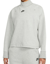 Nike Sweatshirt Women's S Sportswear Tech Fleece Turtleneck Grey