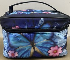 BUTTERFLY BLUE LUNCH BOX TOTE TRAVEL SUPER CUTE!!