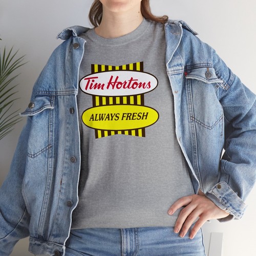 Tim Hortons Canada's Favorite Coffee Unisex Heavy Cotton T-Shirt - Picture 35 of 71